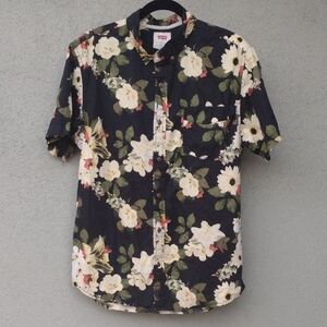 Levi's Black Floral Casual Button-up Shirt Men's Large